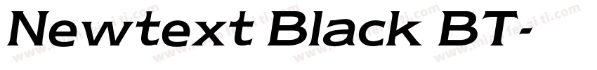 Newtext Black BT字体转换